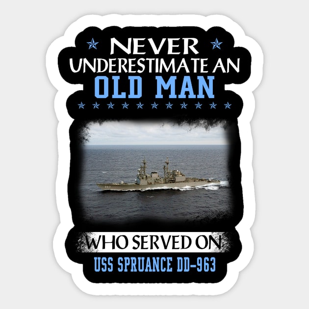 USS Spruance DD-963 Veterans Day Christmas Gift Sticker by gussiemc